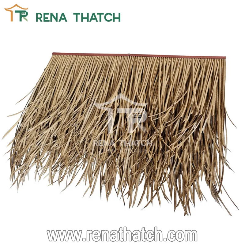 Hot sale Bali synthetic thatch roof material artificial thatch roll artificial palm panel for resort and gazebo