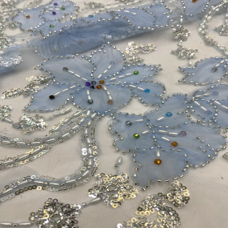 Garment Accessories Machine-woven Lace Polyester Eco-Friendly Sequins Bridal Wedding Party worldwide fabric lace