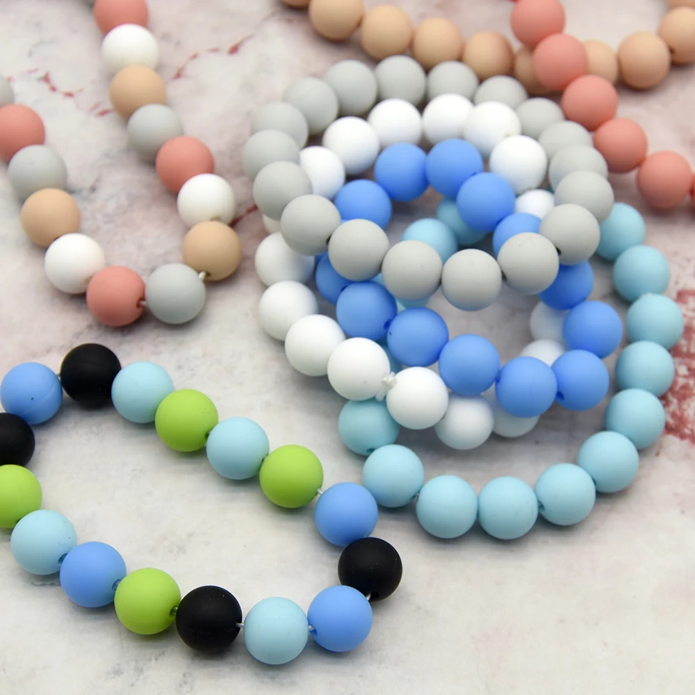Bulk Round 11.5mm Rubber Beads Silicone Loose Beads For DIY Necklace Bracelet Jewelry Crafts Eco Friendly Silicone Beads