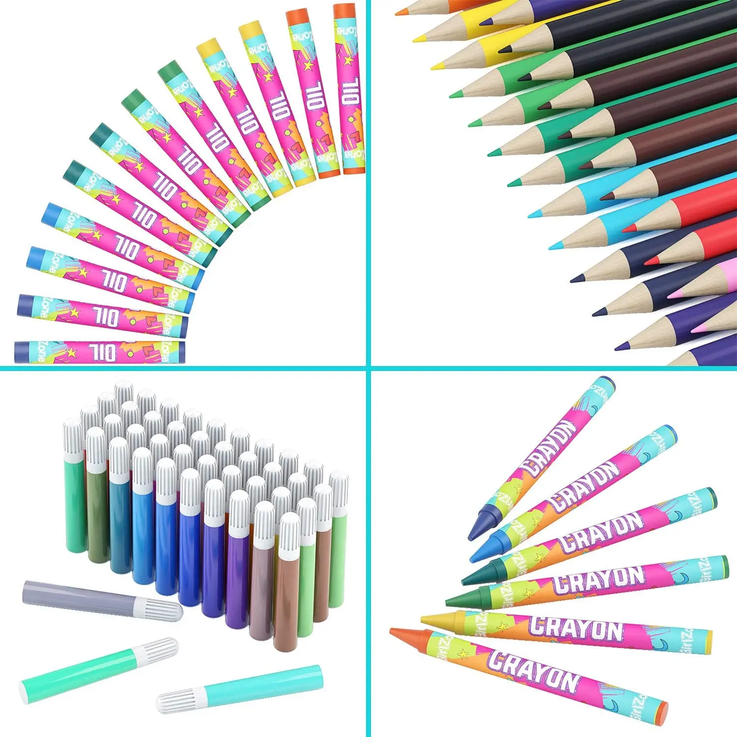118 pcs Party Favors Age 3+ professional Non-Toxic drawing painting art stationery kids art sets