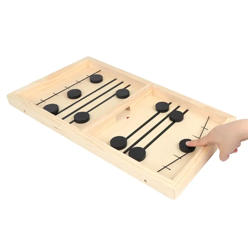 indoor parents children family game educational toys wooden fast sling ice hockey desktop board game for brain intelligent