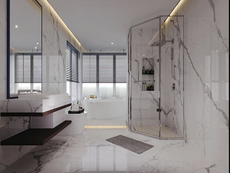 Big Slab Sintered Stone Wall Format White Marble Tiles Floor Porcelain Polished Glazed Large Slab Tiles For Floor Wall