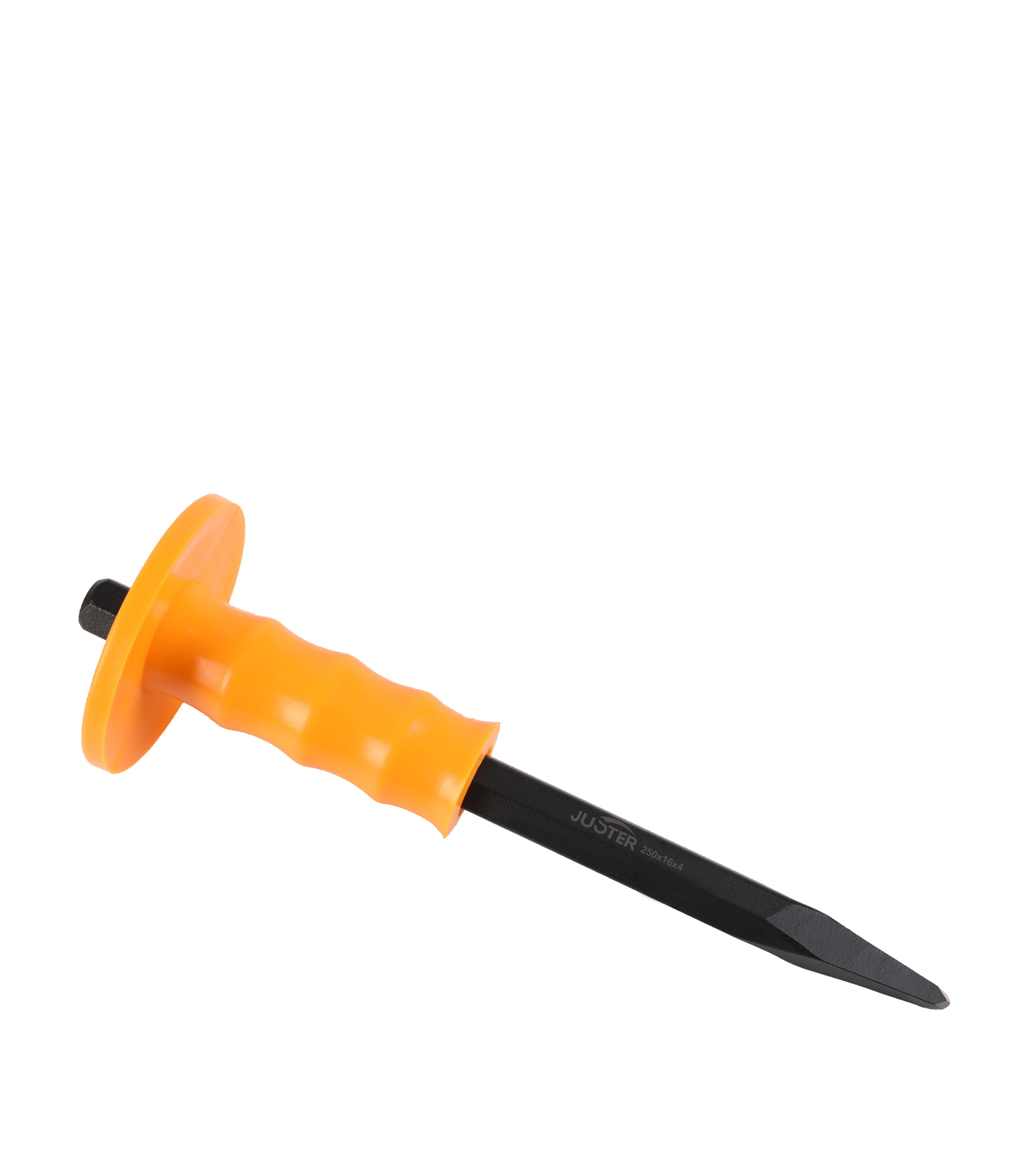 2024 JUSTER Stone Masory Cutting Cold Chisel Rock Breaker With Double Color Protect Plastic Handle