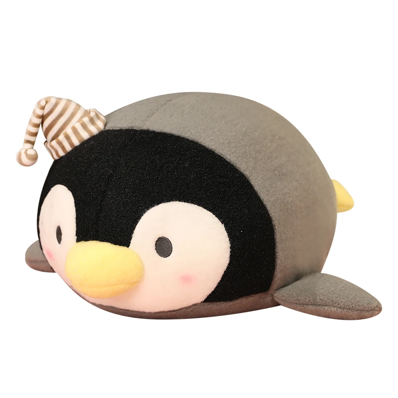Cute Penguin soft toy plush stuffed Round Shape pillow Stuffed Plush Animal Cushion Penguin for Christmas gifts