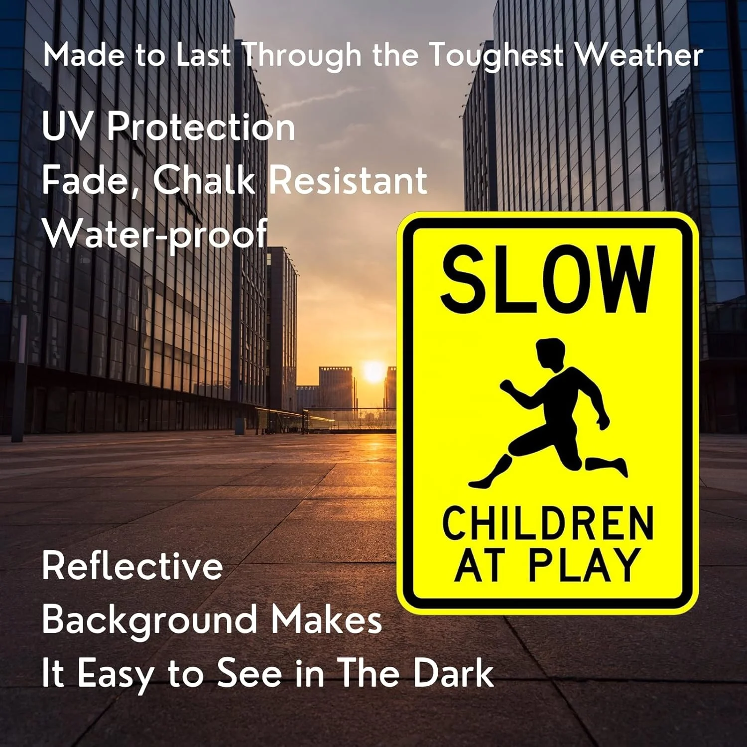 Securun 2024 Hot Sale Premium Quality Factory Price Slow Children at Play Sign - 18 x 24. A Real Sign. 10 Year 3M Warranty