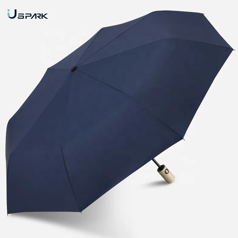 21inch lightweight bamboo handle folding automatic umbrellas windproof travel compact umbrella