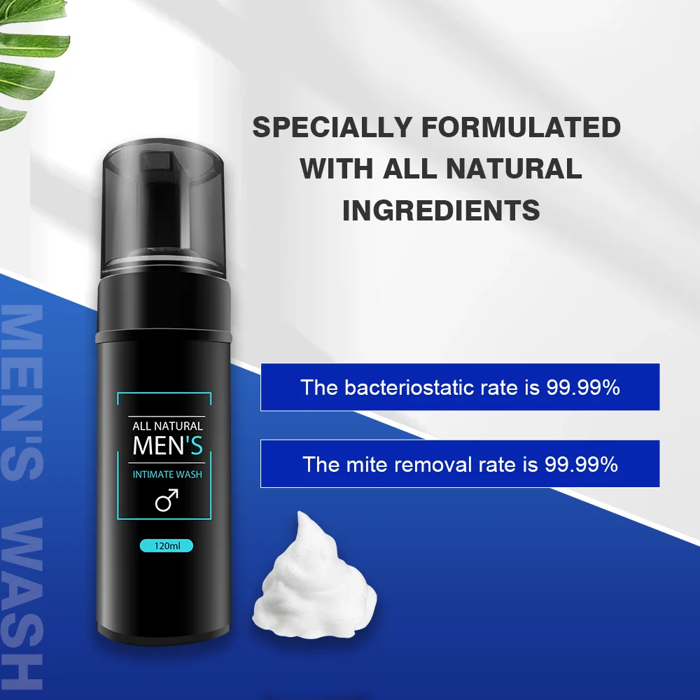 Cosmetic Personal Organic Natural pH Balanced Vaginal Hygiene Intimate Foam Wash for Men
