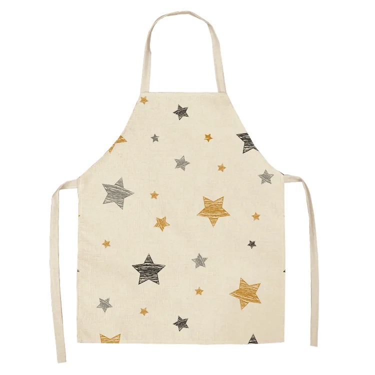 Kids Cooking and Baking Cotton Linen Apron Woman Bibs Home Coffee Shop Cleaning Aprons Pink