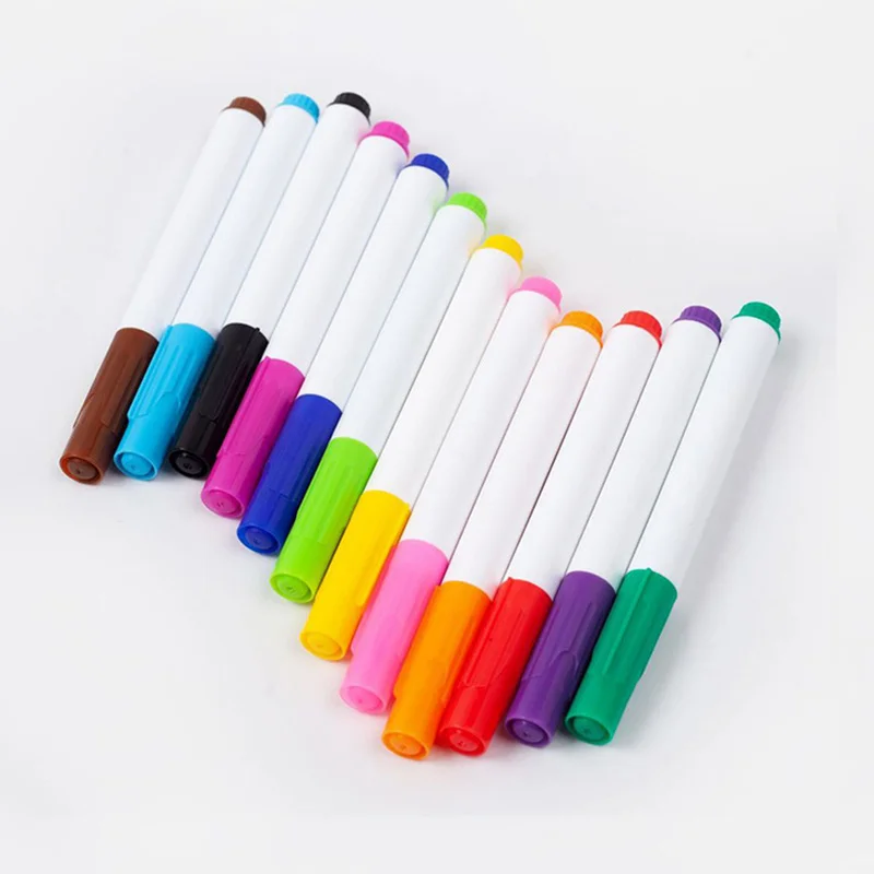 Colorful Erasable Whiteboard Marker Pen Magnetic White Board Dry Erase Markers With Eraser