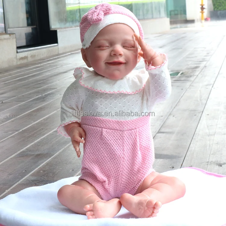 Manufacturers Custom 43cm Soft Vinyl Silicone Realistic Reborn Bebe Dolls Realistic Baby Lifelike Newborn Baby Sleeping Eyes