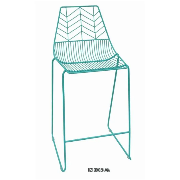 hot sale stackable durable kitchen high chairs cafe bar chairs metal bar stool for cafe restaurant