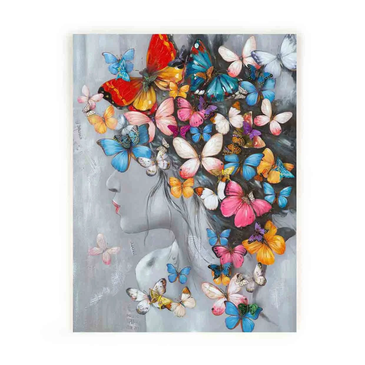 Artree High Quality Printing Picture Beautiful Sexy Women Wall Art Home Bedroom Decor Handmade 3D Texture Canvas Oil Paintings