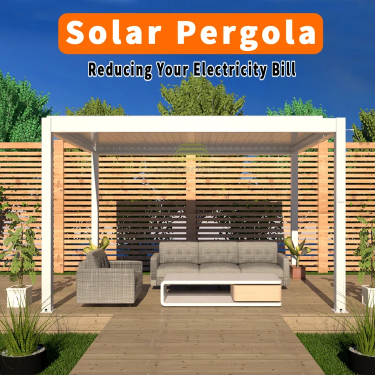 Aluminum Pergola Outdoor Garden Waterproof Bioclimatic Pergola  Aluminium Luxury Garden Gazebos