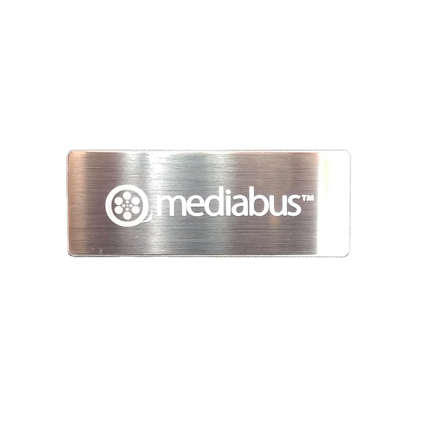 New Customized Factory Gift Silver Logo Sticker Label 3D Printer Label Sticker  Nickel Metal Nameplate