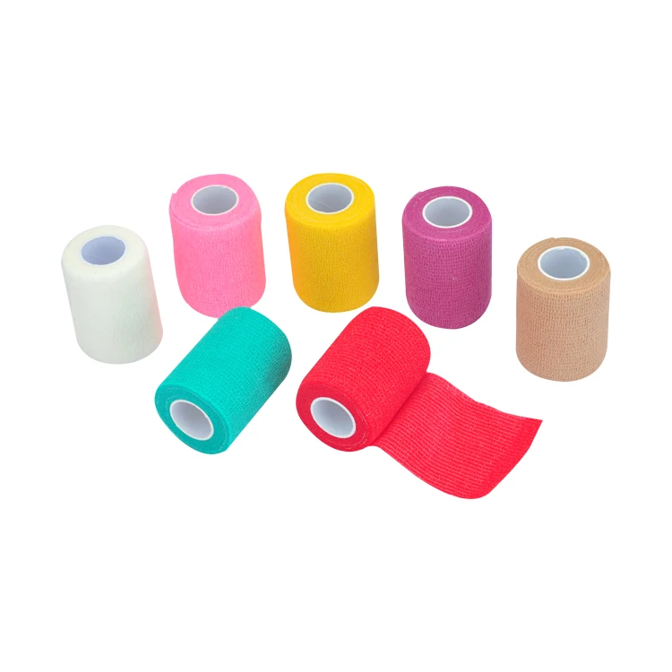 Medical Consumables Colored Elastic Wrap Bulk Cohesive Bandage