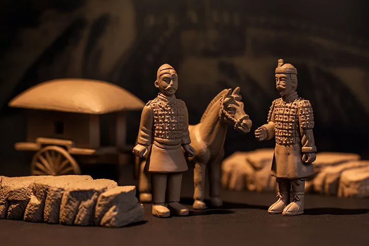 kid gift educational art and craft qin dynasty statue bronze terra cotta warriors toys for museum decorations tourist souvenirs