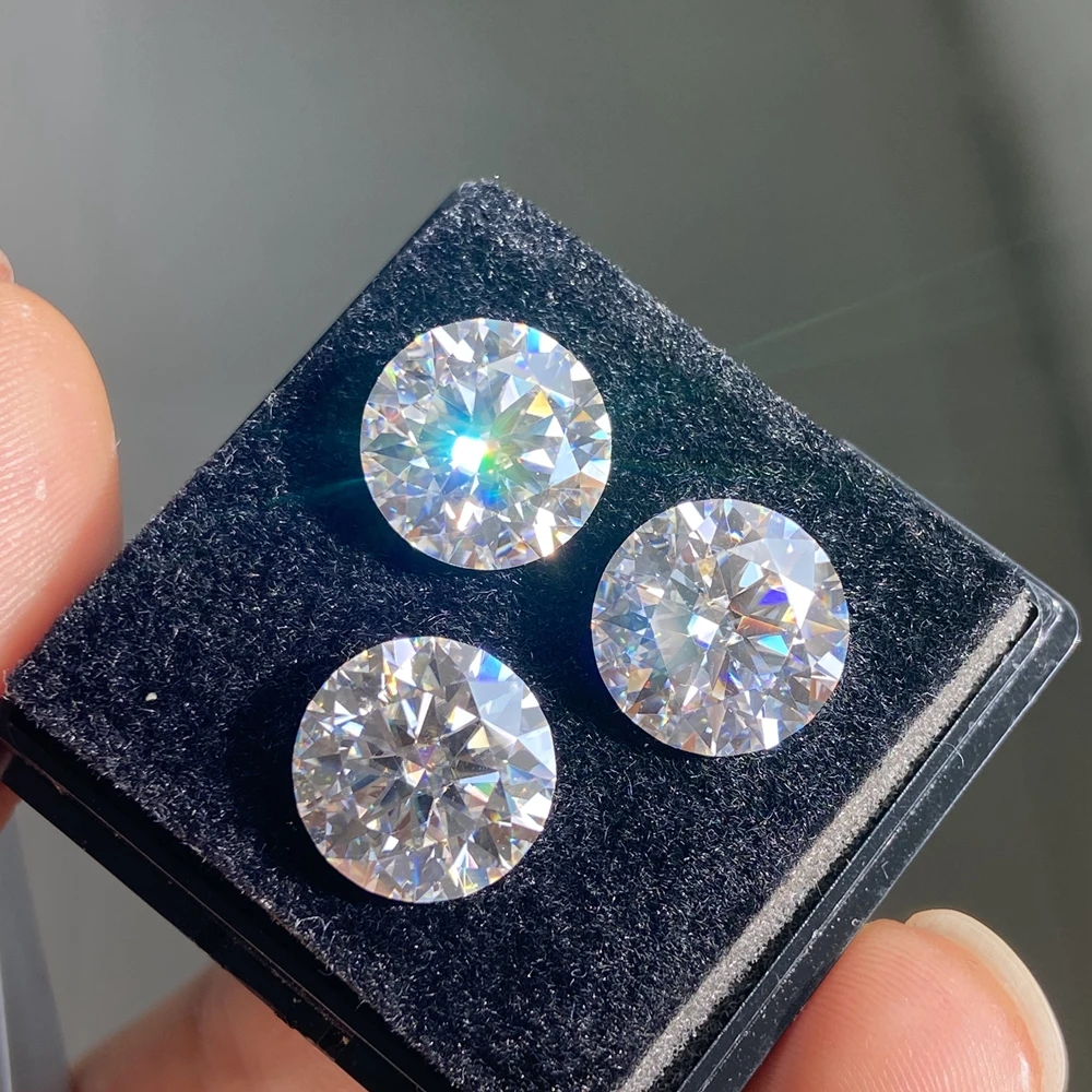  Оптовая продажа 1 карат свободные Moissanite круглые 6 5 мм белый синтетический алмаз