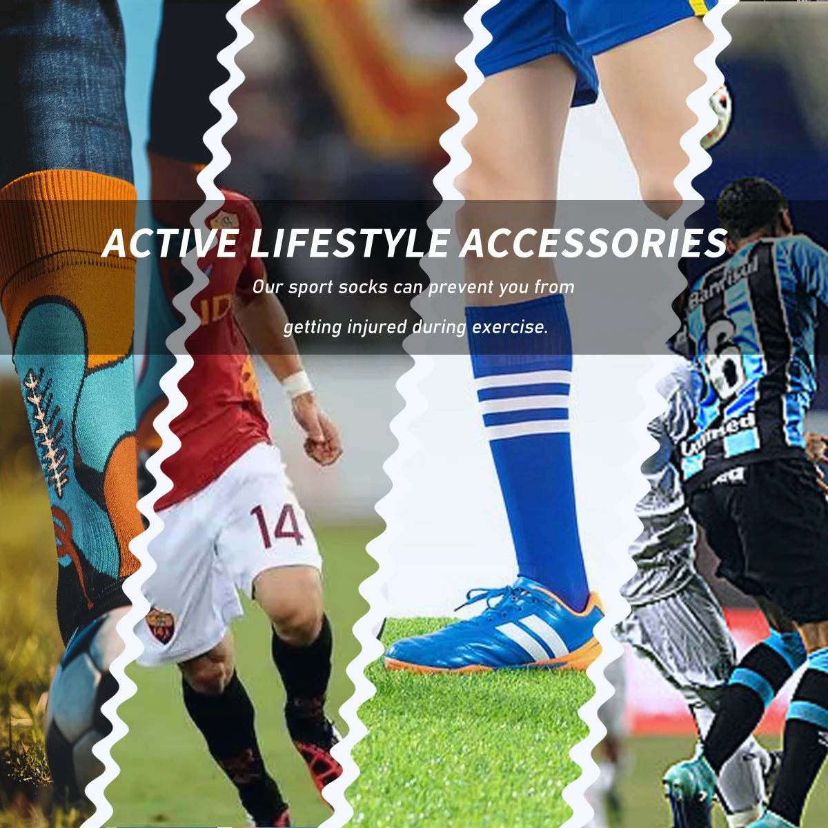 Wholesale Thai quality anti-slip soccer stockings custom compression grip socks football socks men