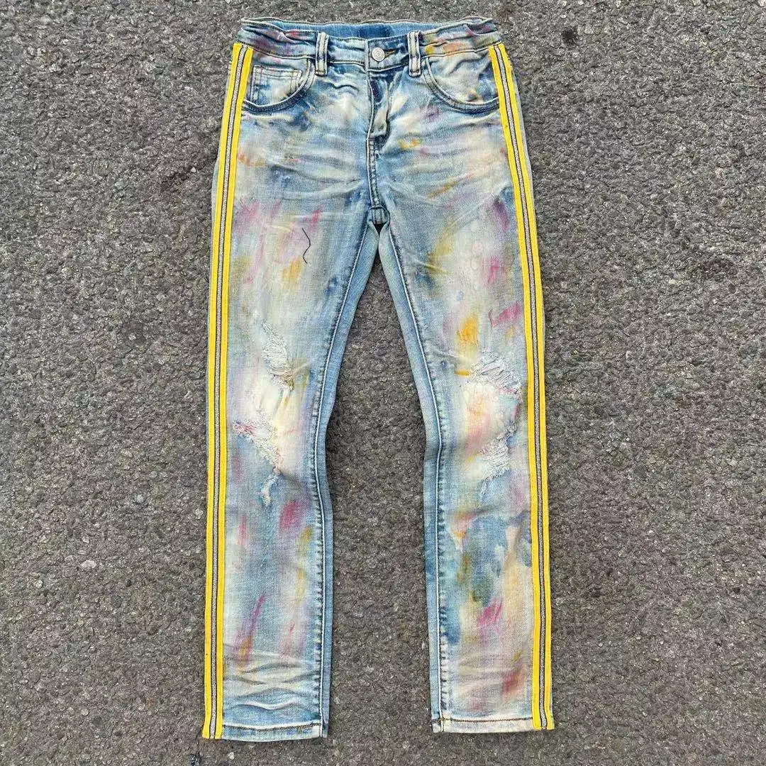 2024 New Style  Denim manufactured Customization 1-14 years old Kids Flared Fit Jeans Stacked Denim Jeans For Boys