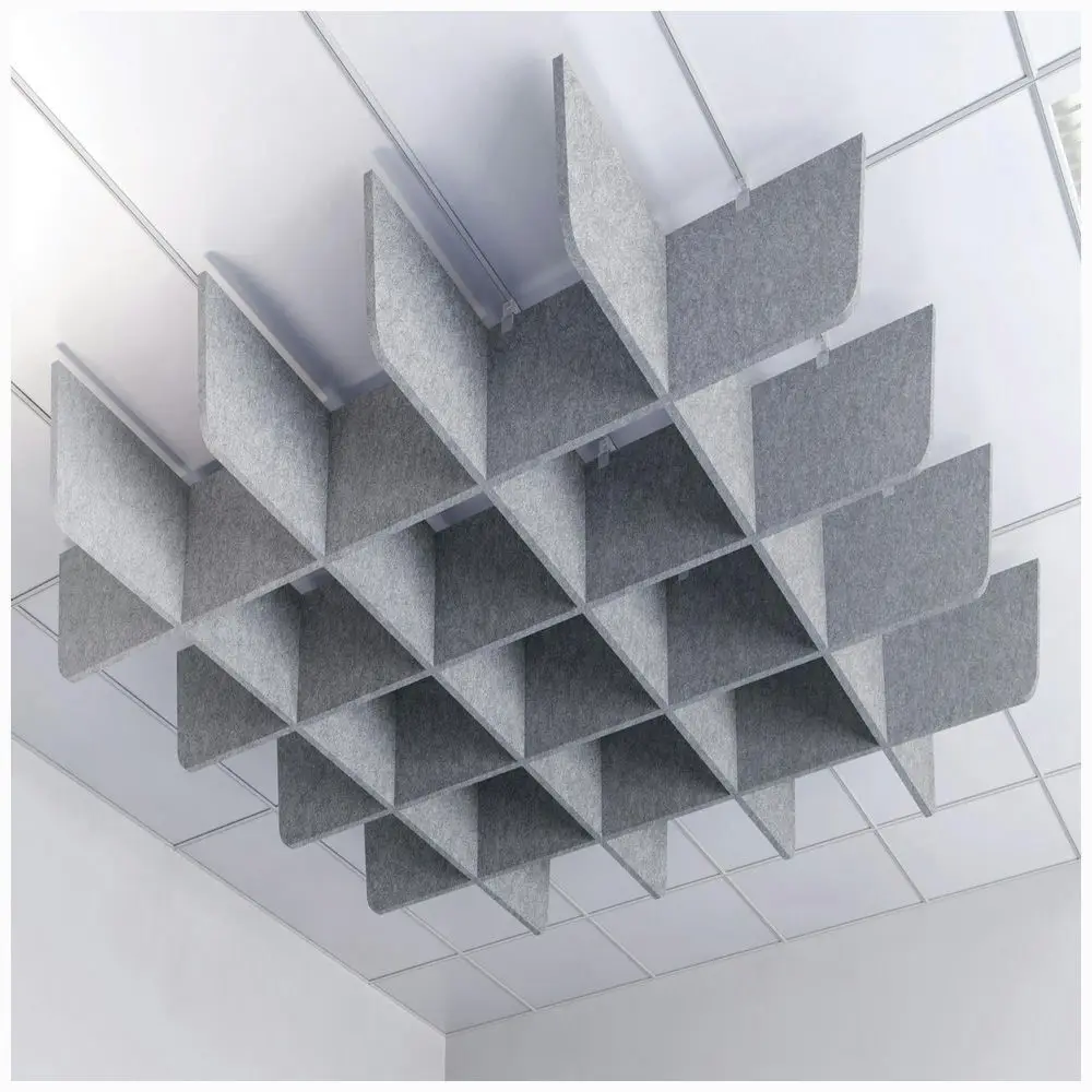 Soundproof PET Acoustic Panels Decorative sound absorbing polyester acoustic panel For Ceiling acoustic materials