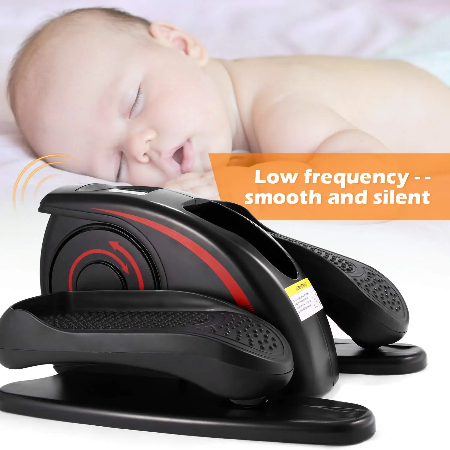 Seated Pedal Exerciser with Silent Magnetic Resistance 2-in-1 Elliptical Trainer with Big Display and Oversized Pedals