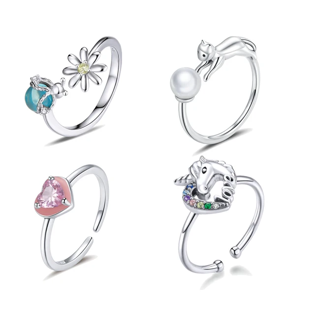 Vintage Style 925 Sterling Silver Free Size Finger Rings  Adjustable Ring