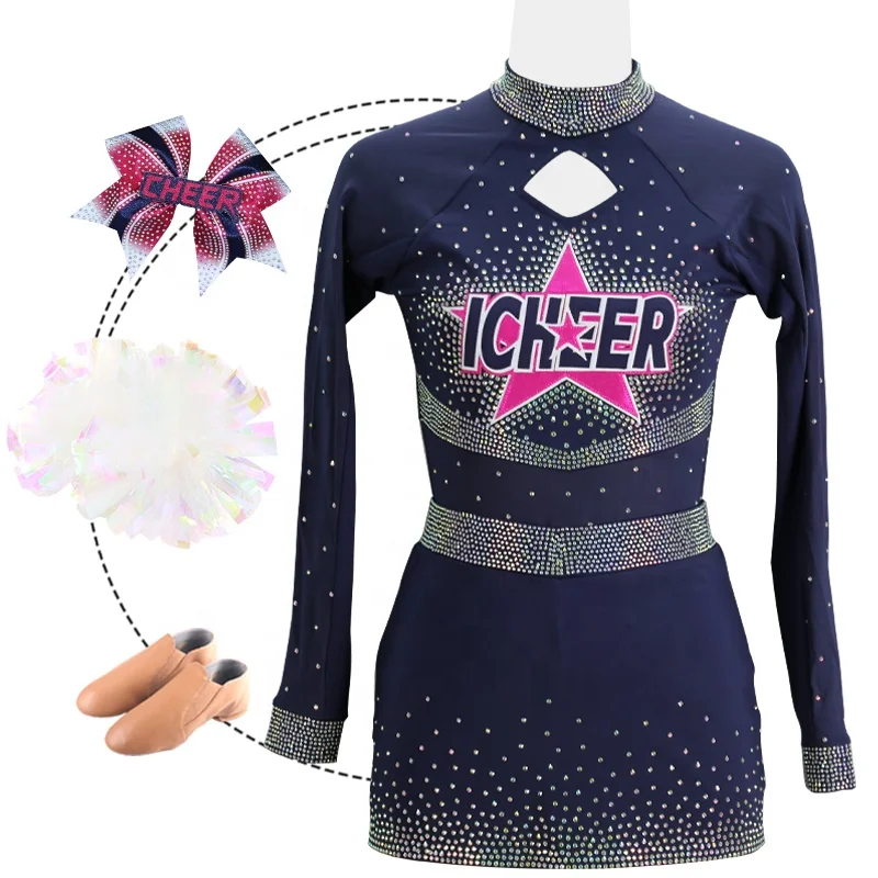 2022 latest style OEM free design all star cheer dance costumes custom cheerleading uniforms