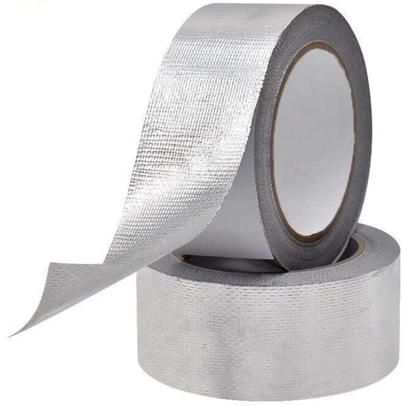 Self-Adhesive Silver Heat Reflective Tape Fiber-Glass Insulation Resistant  Aluminum Foil Tape