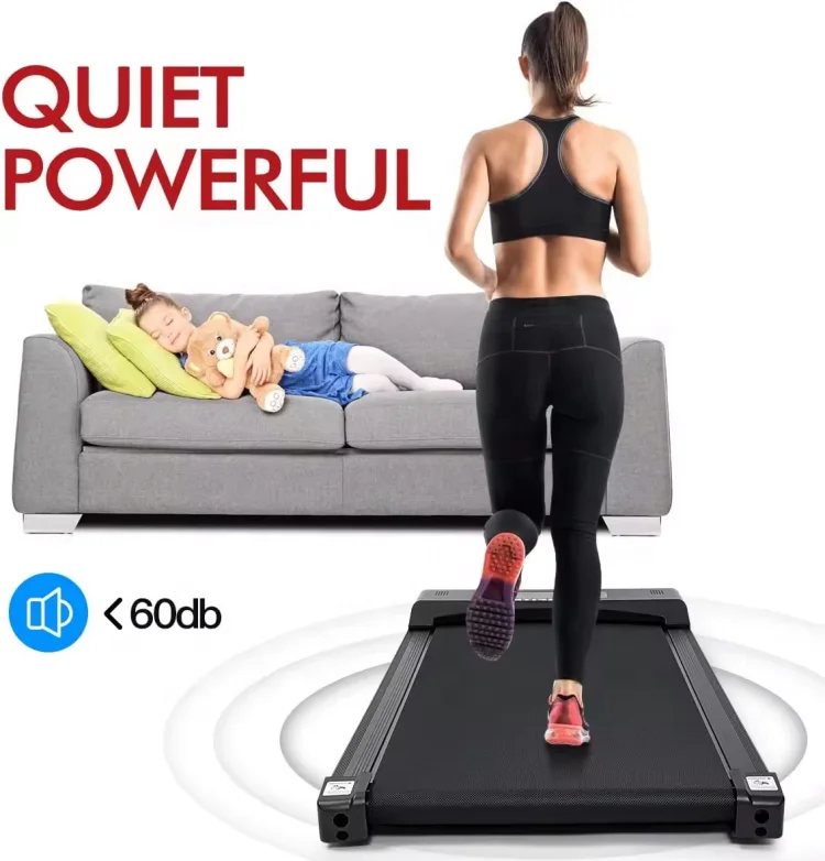 Mini smart electric walking pad under desk flat treadmills for running motorized fitness treadmill exercise machine for home gym