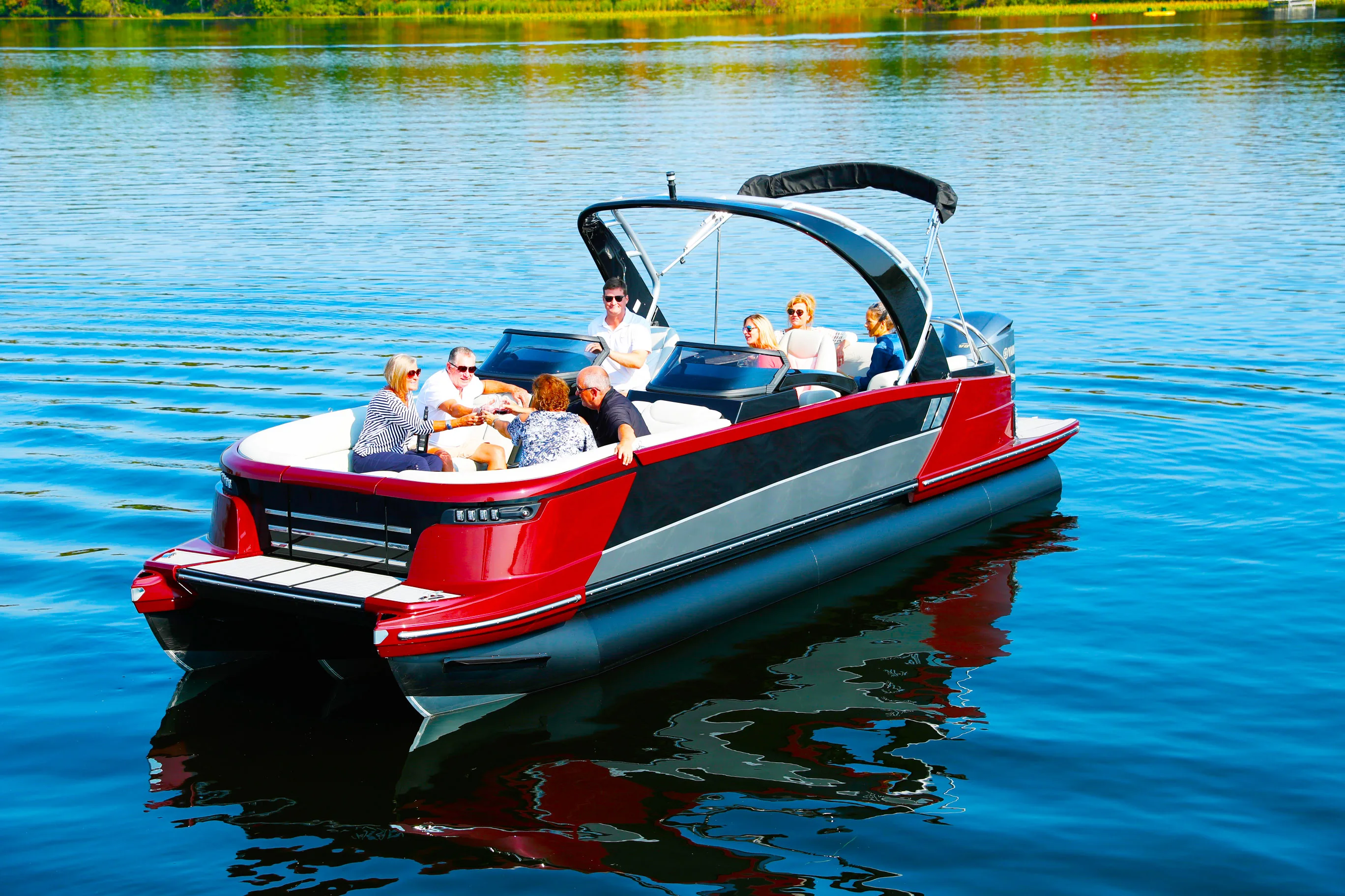 Kinocean Factory Direct Aluminum Pontoon Boat Deck for Surfing-Wholesale Outdoor Activity Floating Boat For Sale