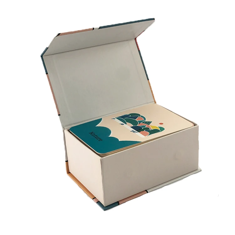 Custom High Quality Double Sided Printing Card Game Daily Routine Square Rectangle Game Card Flash Cards For Kids