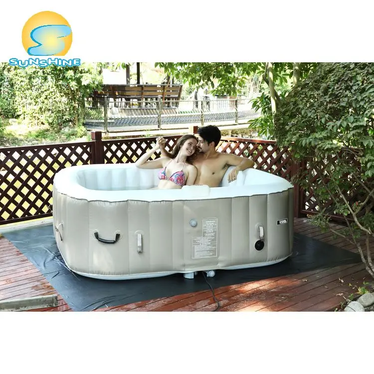 Sunshine plastic portable bathtub promotion jacuzzi outdoor spa tub for adults