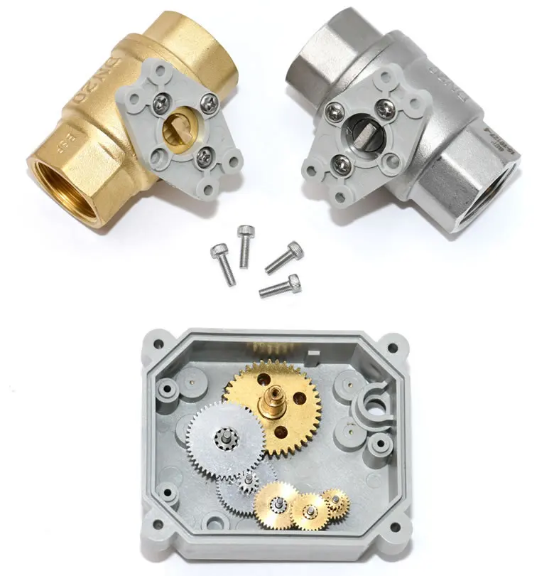 DC5V 1' Brass electric CR301 2-way motorized ball valve