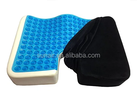 Прохладный гель пены памяти большой ортопедический Tailbone Подушка-сиденье для копчика
