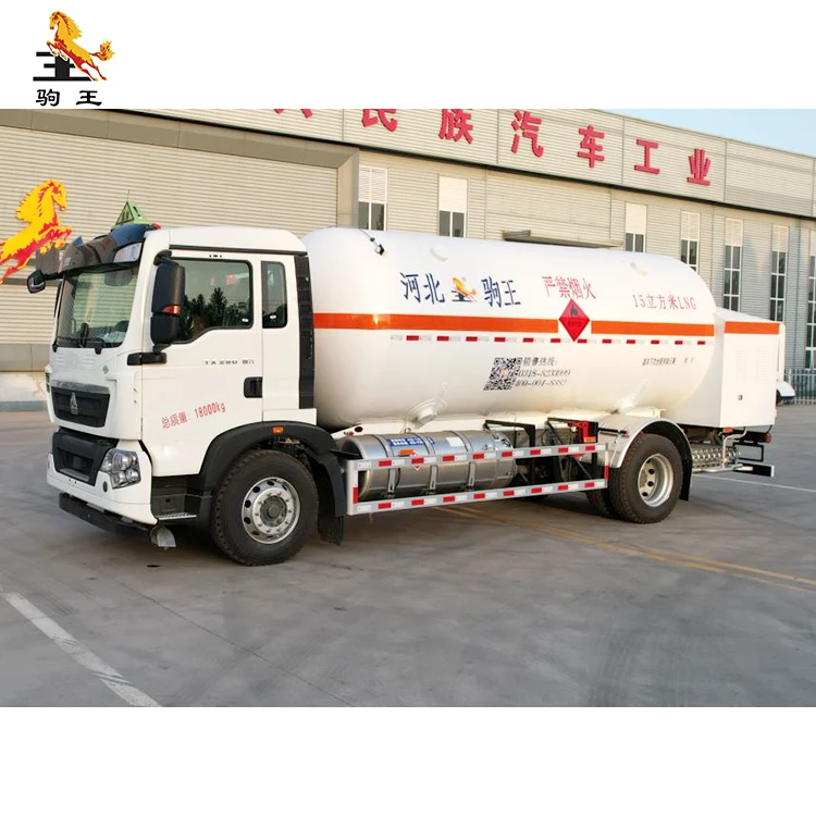Large Volume Light weight designed Cryogenic 15 cubic meter LNG tank specialized transport vehicle