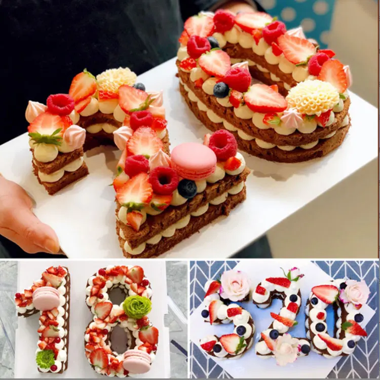 Baking Cake Pans Number Cake Mold Hot Bakeware Silicone 50 Customized RED Moulds Cake Tools 3 Days Small Silicone 4cn