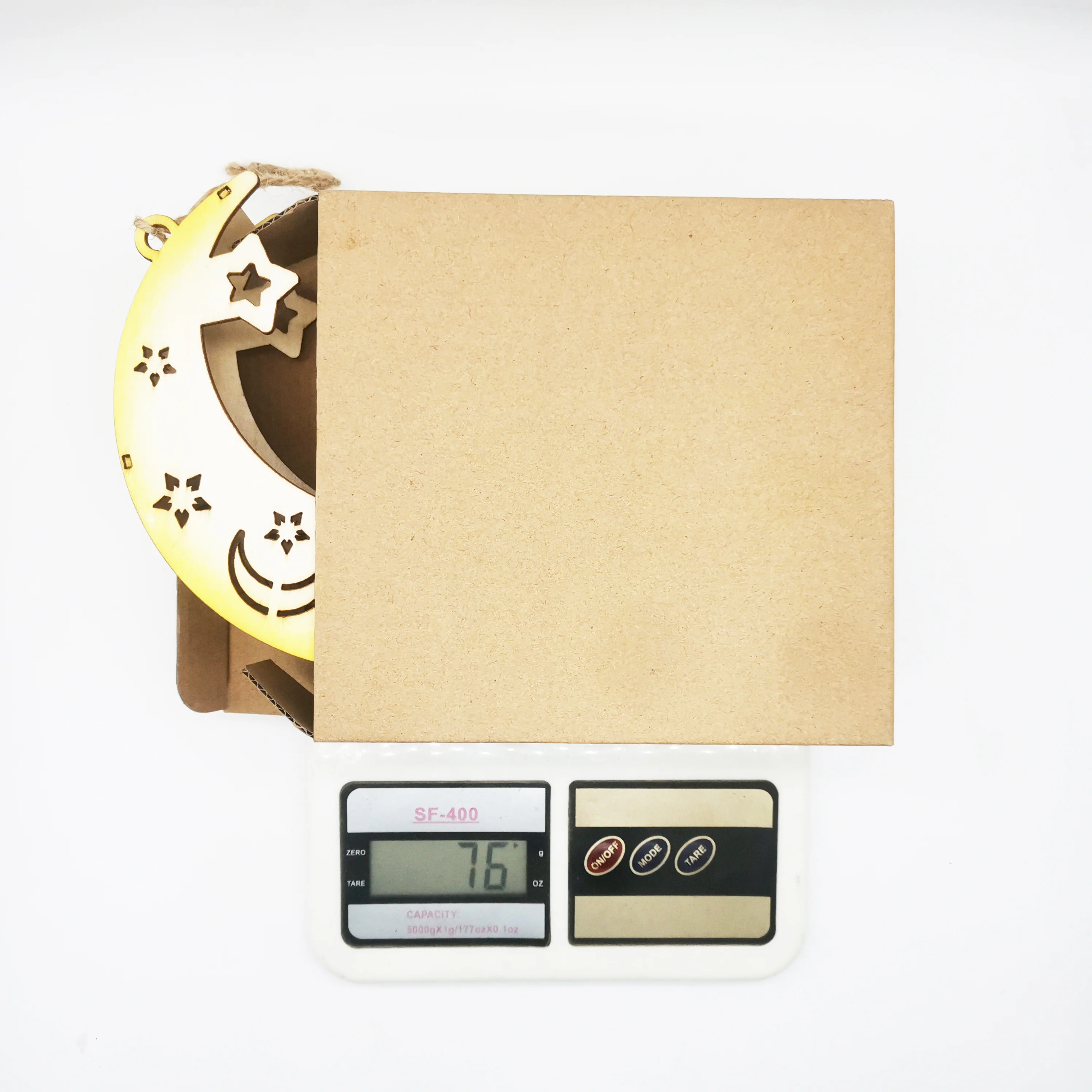 Hot sale Muslim wood Ramadan decorations lights Eid Mubarak moon wooden craft