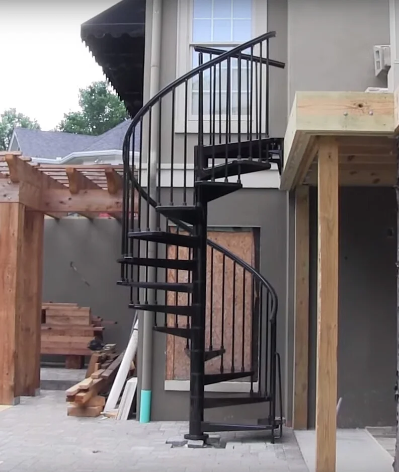 Foshan Factory Prefabricated Outdoor Spiral Staircase for Sale Exterior Metal Round Staircase for Deck
