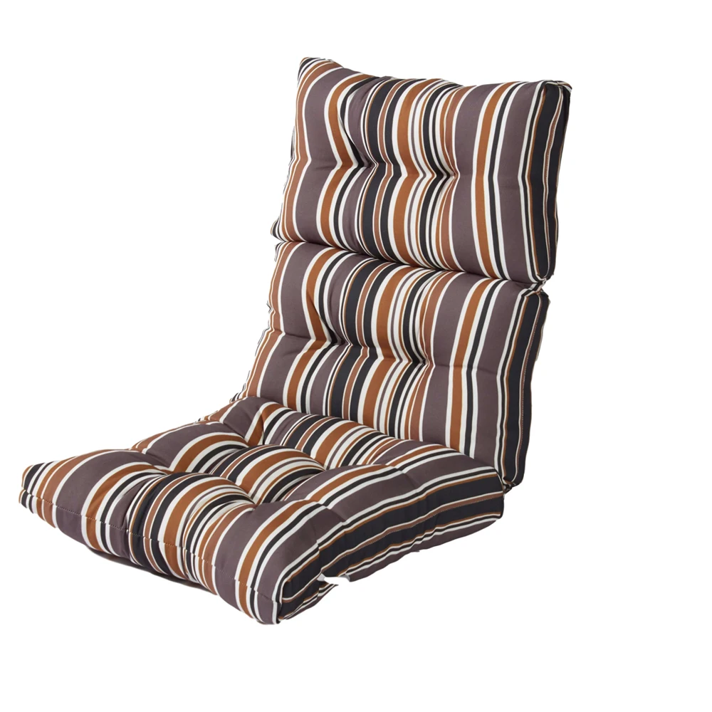 Wholesale Brown Stripe High Compression Rate Resilience Foam Water Repellent Furniture Back Seat Patio Furniture Sponge Cushion