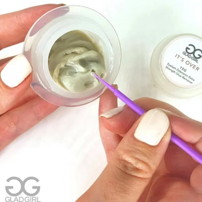 Private label eyelash extension glue remover cream no irritant fast and clean remover gel