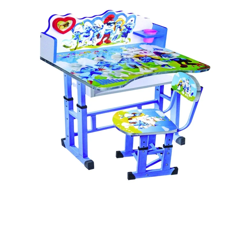 Study Desk Set Modern School Desk and Chair School Furniture Wooden Factory Wholesale Children Work Drawing Writing Reading Kids