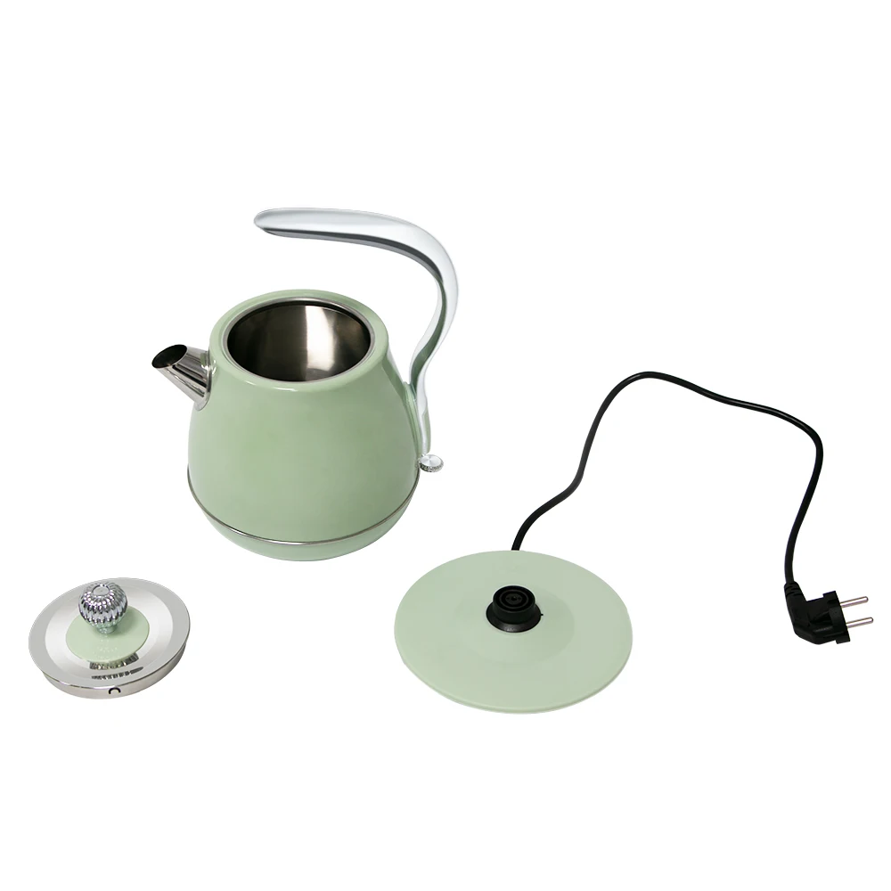 New Kitchen Appliances 1.8L Colourful Stainless Steel Electric Tea Kettle Double Layer Portable Electric Kettle