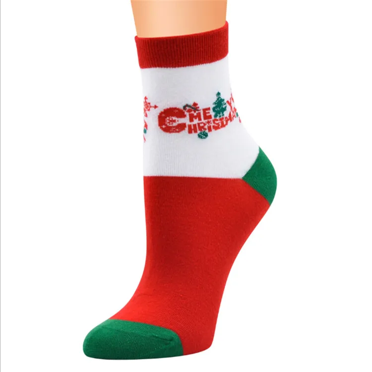 Zhuji China Socks City Cheap Custom Logo Custom Packing  Cotton Christmas Socks Wholesale