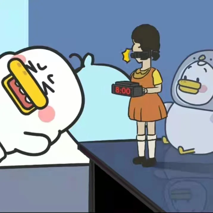 2021 New bedroom mechanical fear 123 wooden man squid game clock