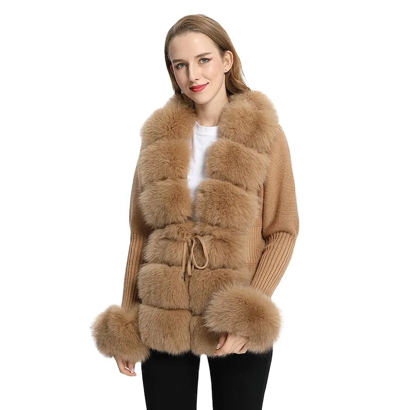 Зимний винтажный Модный шерстяной вязаный женский кардиган с длинным рукавом и поясом