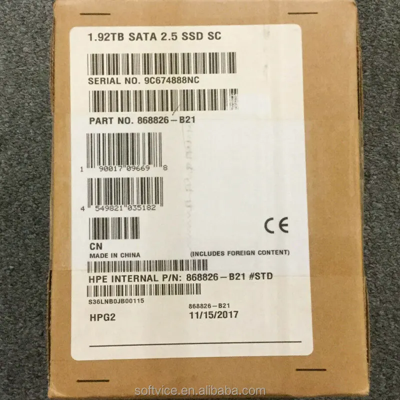 Оригинал 1 92 ТБ SATA 6G RI SFF SC DS корпоративный класс сервер SSD ProLiant Gen8/9/10