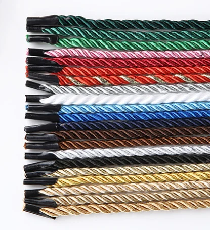 Wholesale nylon 5mm Round 3 strands Twisted Rope Handle rope Packaging Rope for Paper Bag