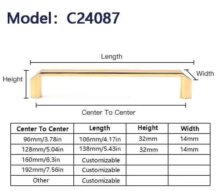 HJY Hot Sales Decorative Furniture Hardware Kitchen Chrome Cabinet Handle