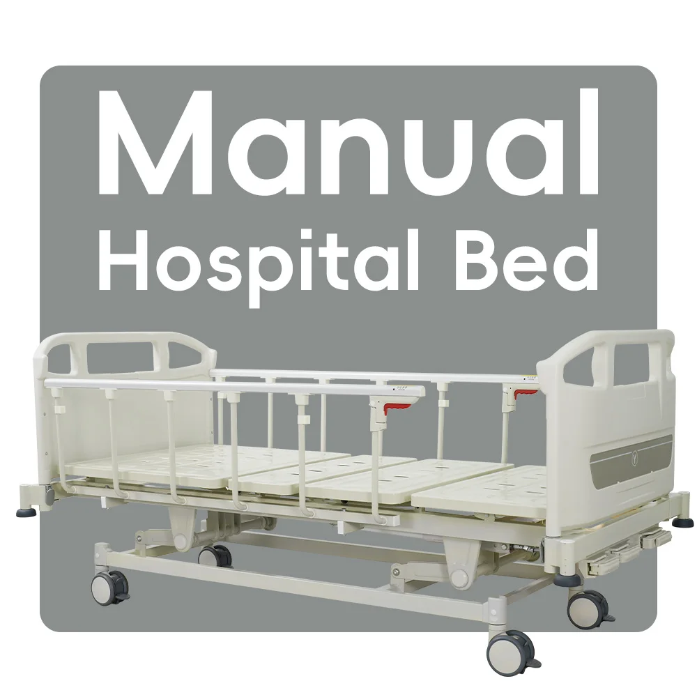 YX-D-4(y302) Modern Design 3 crank  hospital bed three function manual patient bed Hospital Furniture 3 Crank Medical Bed