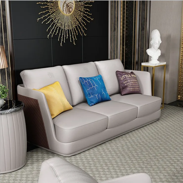 Light Luxury simple style cloth art sofa set combination corner leather sofas